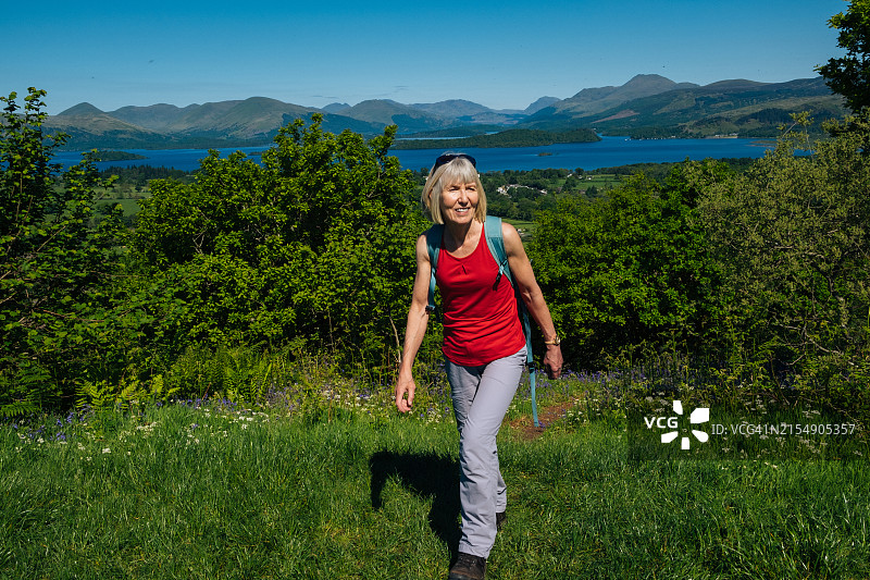 苏格兰洛蒙德湖邓克林山图片素材