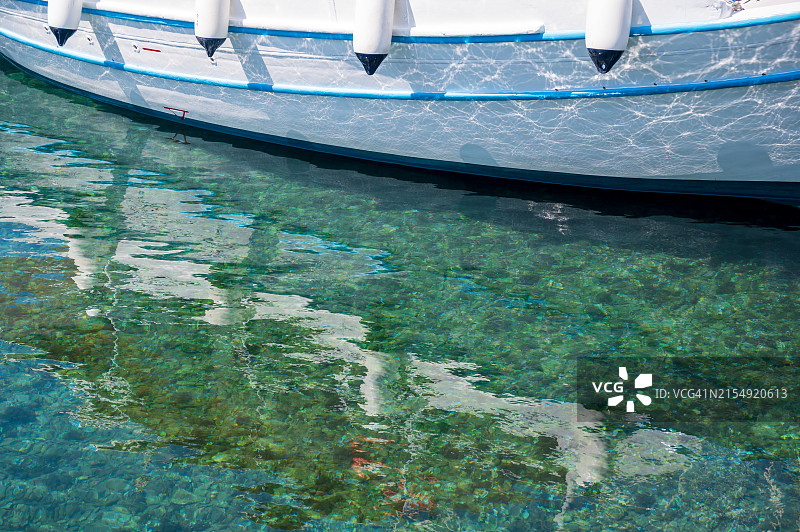 斯基亚索斯港的希腊旅游船图片素材