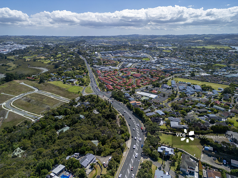 宁静的社区鸟瞰图图片素材