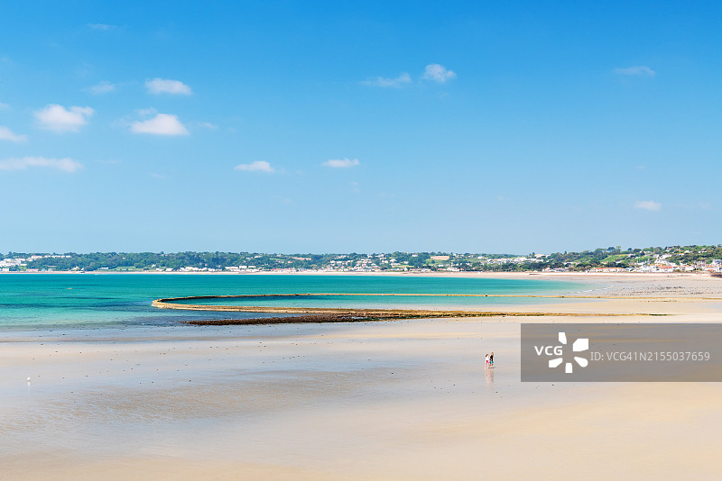 欧洲海峡群岛泽西岛圣欧班湾图片素材