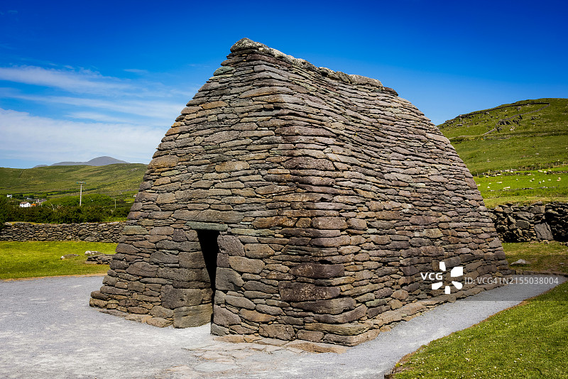 爱尔兰凯里郡丁格尔半岛的加拉鲁斯礼拜堂图片素材