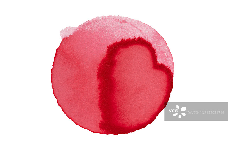 白色背景上的圆形红色水彩点图片素材
