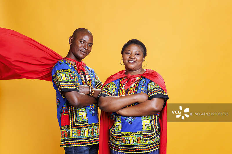 巴西印第安夫妇肖像图片素材