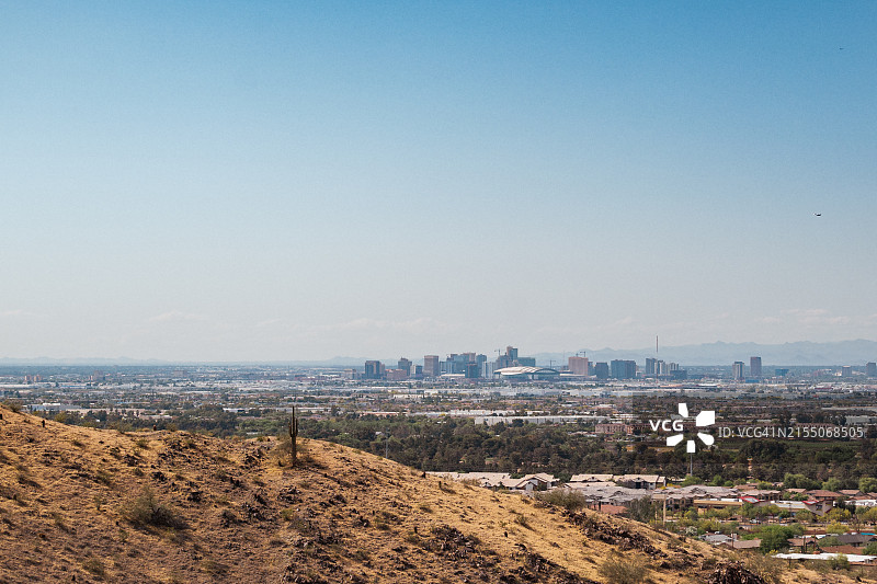 美国亚利桑那州凤凰城城镇景观高角度视图图片素材