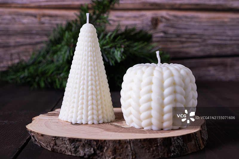 桌子上蜡烛的特写图片素材