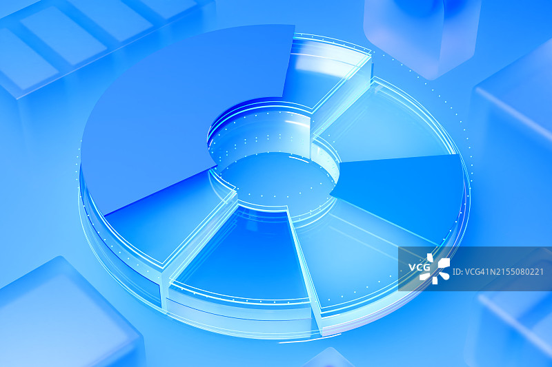 金融科技：增强投资可视化CGI图片素材