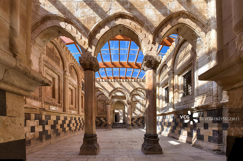 亚洲土耳其多乌巴亚济特伊沙克帕夏宫典礼大厅图片素材