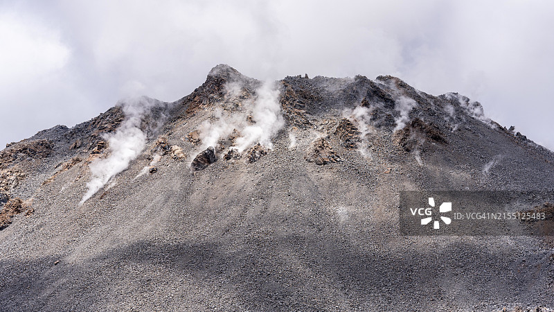 火山活动：智利卡雷塔拉奥斯特拉的柴滕火山图片素材