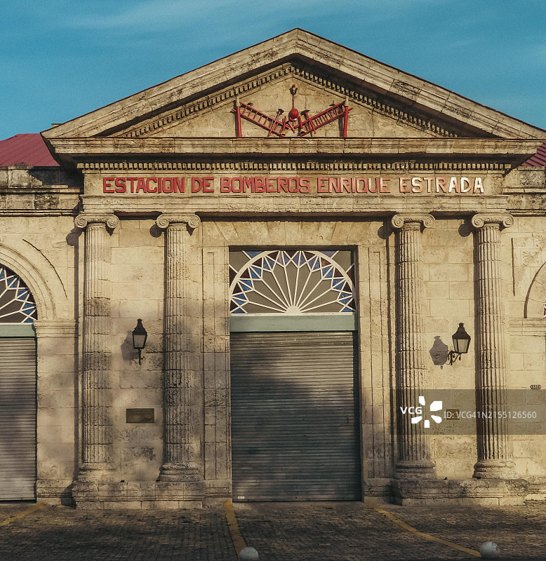 古巴马坦萨斯恩里克·埃斯特拉达消防站图片素材