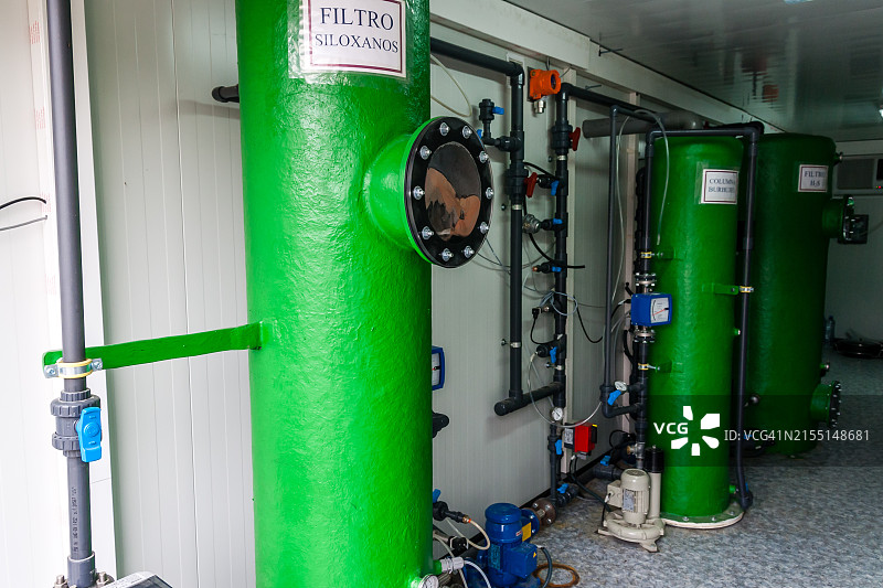 垃圾填埋场的沼气过滤器图片素材