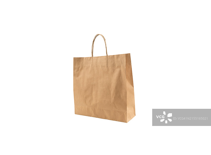 带手柄的棕色纸袋图片素材