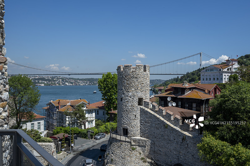 伊斯坦布尔亚洲一侧的阿纳多卢堡垒和戈克苏图片素材