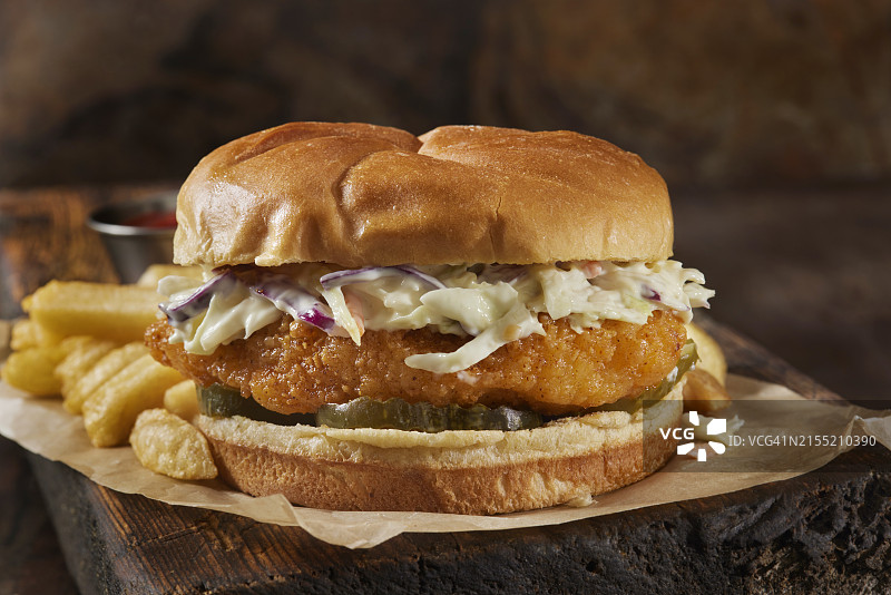 纳什维尔香辣炸鸡汉堡图片素材