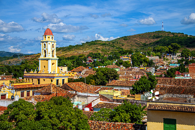 古巴特立尼达全景及圣弗朗西斯科修道院图片素材
