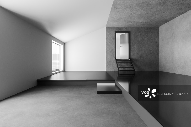 现代开放式阁楼公寓图片素材