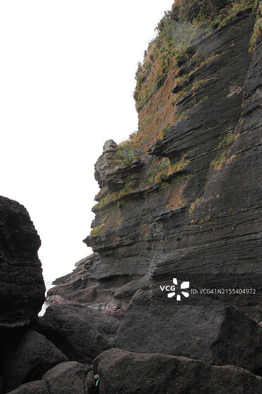 济州岛火山岛地层图片素材