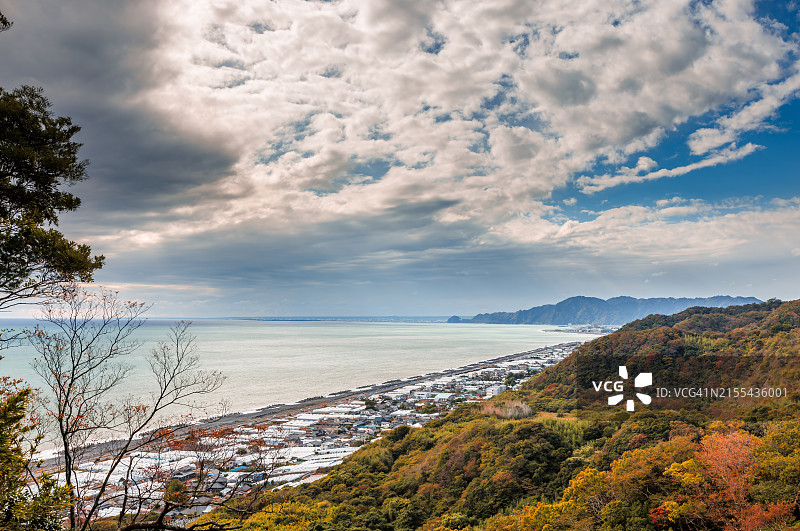 骏河湾，静冈县骏河区海景图片素材