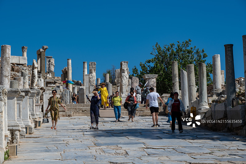 著名的以弗所古城，位于土耳其爱琴海的艾丁图片素材