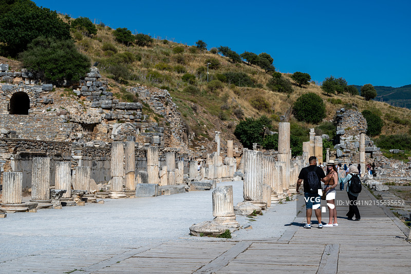 著名的以弗所古城，位于土耳其爱琴海的艾丁图片素材