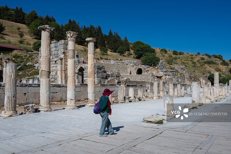 著名的以弗所古城，位于土耳其爱琴海的艾丁图片素材