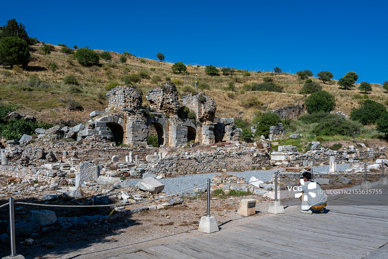 著名的以弗所古城，位于土耳其爱琴海的艾丁图片素材