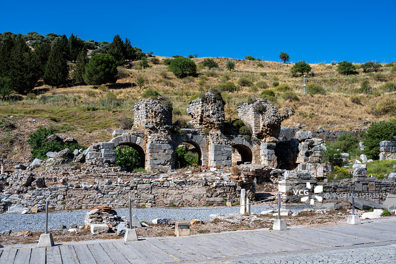 著名的以弗所古城，位于土耳其爱琴海的艾丁图片素材
