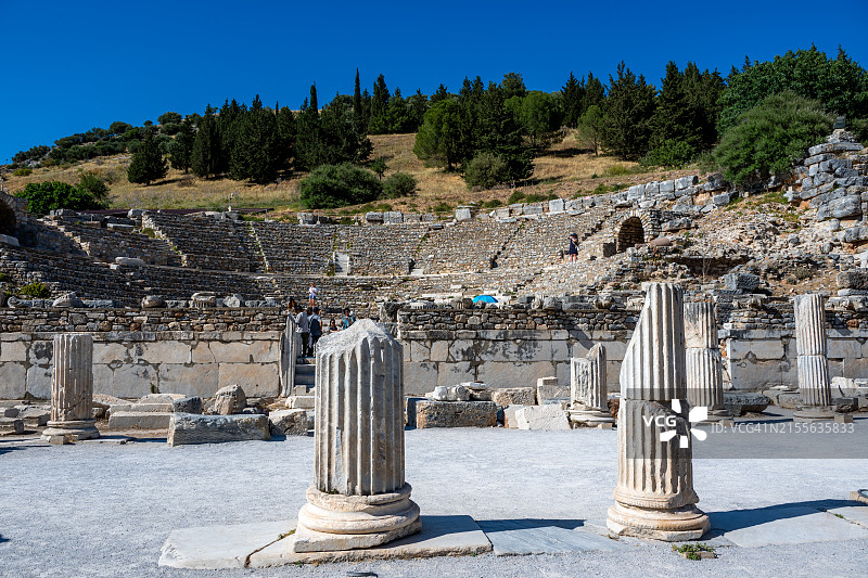 著名的以弗所古城，位于土耳其爱琴海的艾丁图片素材