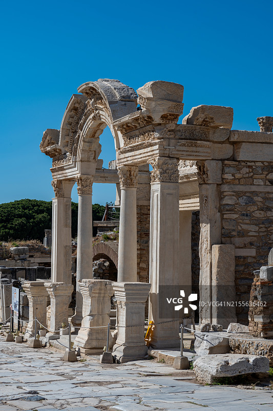 著名的以弗所古城，位于土耳其爱琴海的艾丁图片素材