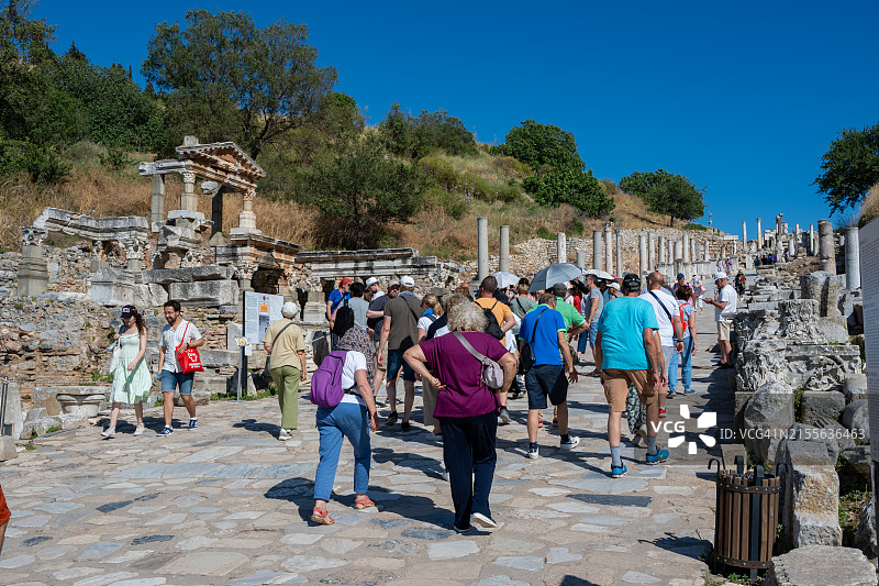 著名的以弗所古城，位于土耳其爱琴海的艾丁图片素材