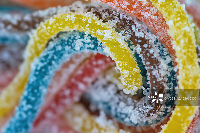 彩色水果软糖特写图片素材