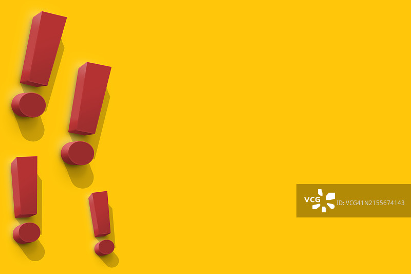 红色警告/感叹号标志图片素材