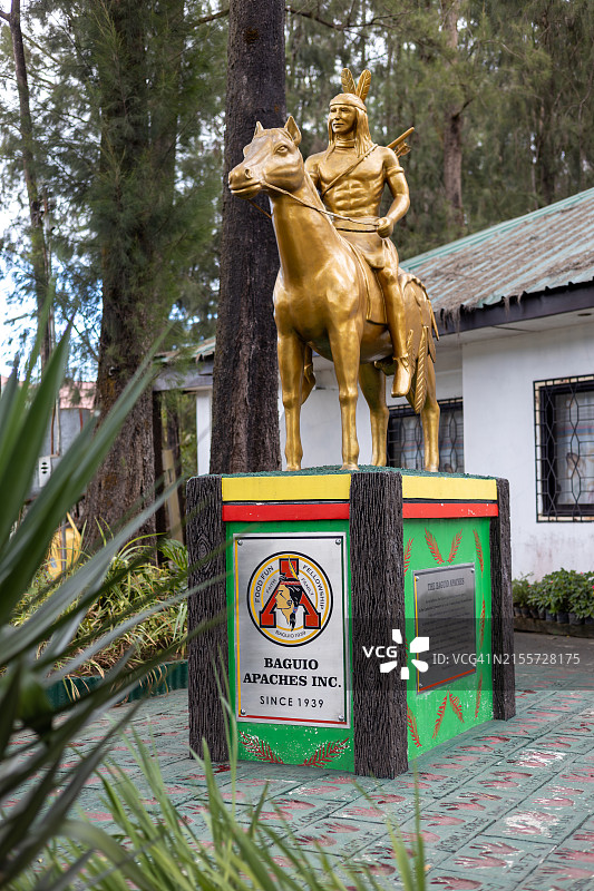 碧瑶阿帕奇雕像，菲律宾吕宋岛中部本格特省碧瑶市图片素材