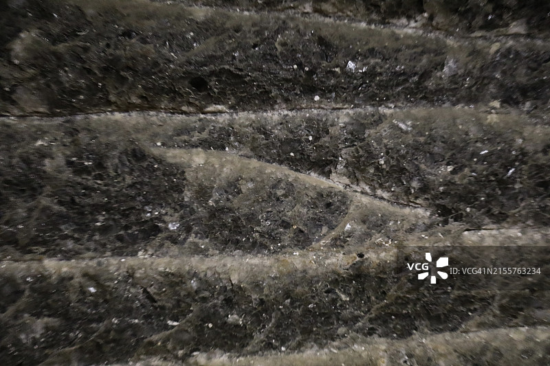 盐矿地下隧道壁图片素材