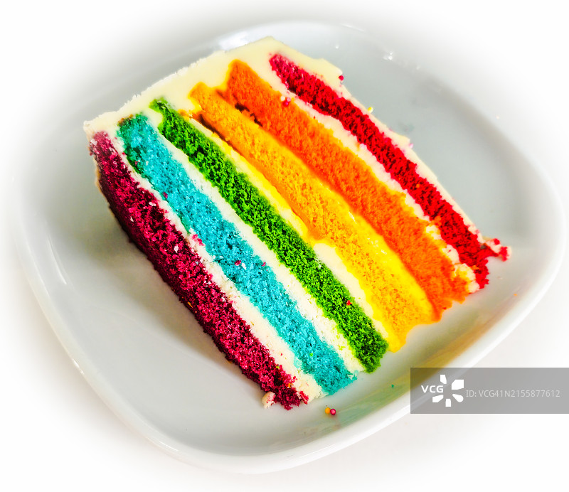 彩色彩虹蛋糕图片素材