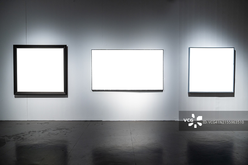 画廊空白画框图片素材