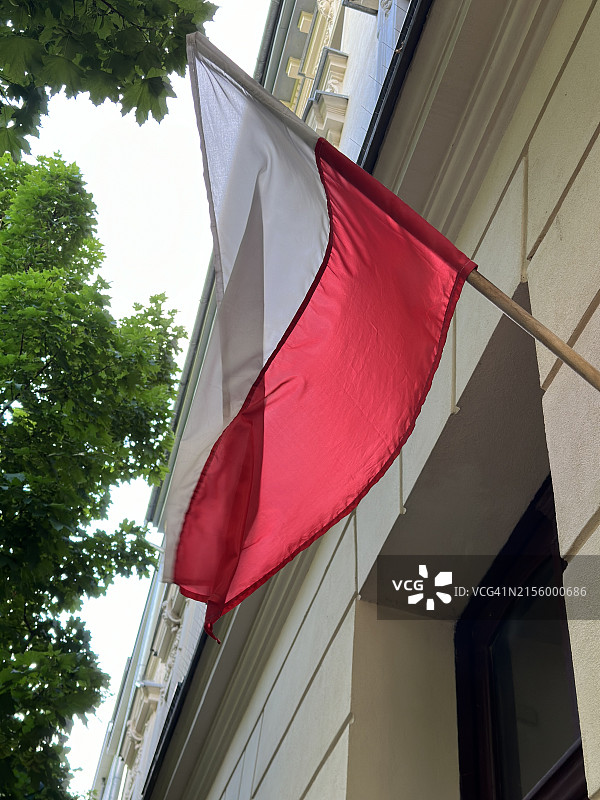 波兰国旗展示图片素材