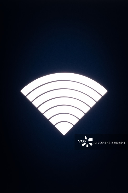 发光的无线网络标志纸工艺品图片素材