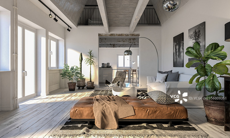 复古风格卧室图片素材