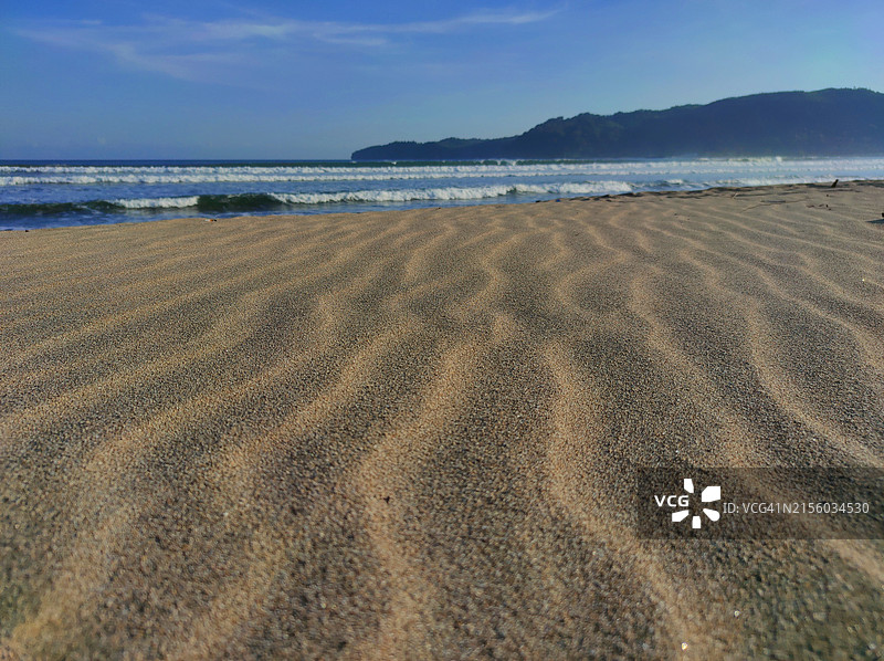自然形成的沙滩表面图片素材