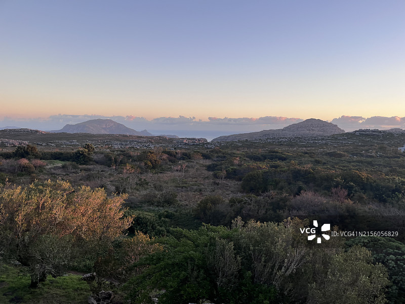 美国加利福尼亚州克洛维斯日落景观图片素材