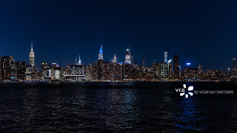 曼哈顿中城夜景图片素材