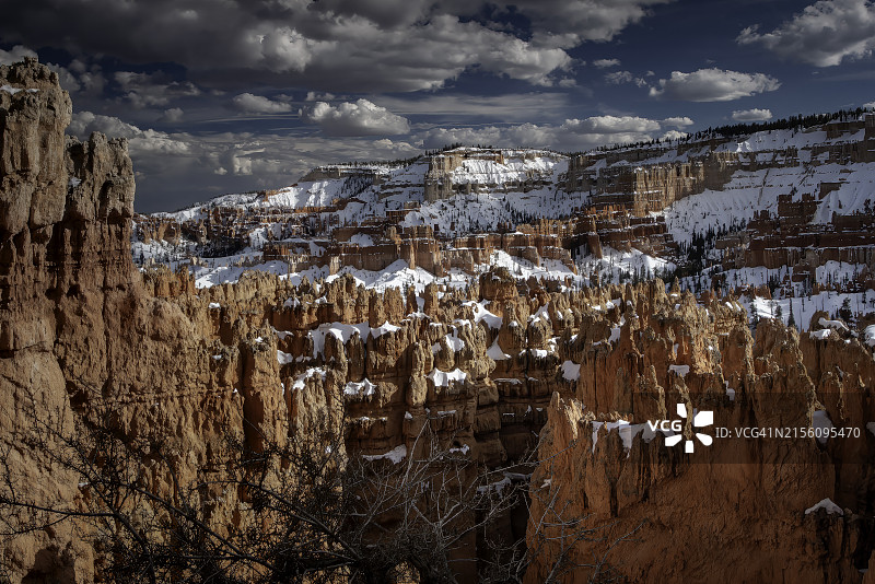 布莱斯峡谷的雪峰石林图片素材