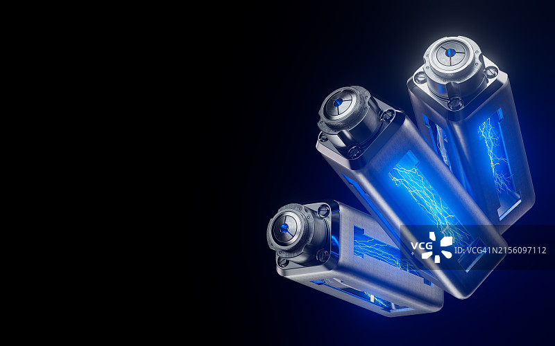 用于电动汽车的固态电池锂电池，汽车工业的固态电解质储能新型研发电池，阴极图片素材
