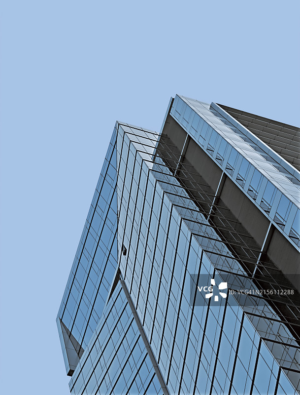 蓝色玻璃塔图片素材