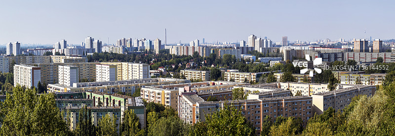 柏林马尔灿住宅区德国板式住宅城市景观图片素材