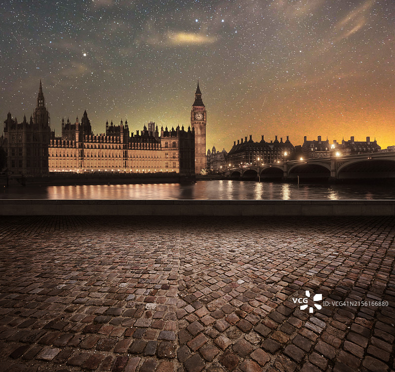 英国伦敦泰晤士河与大本钟图片素材