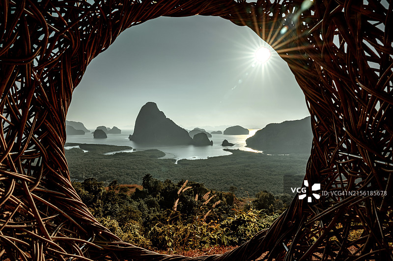 泰国日出时萨梅南谢天空风光图片素材