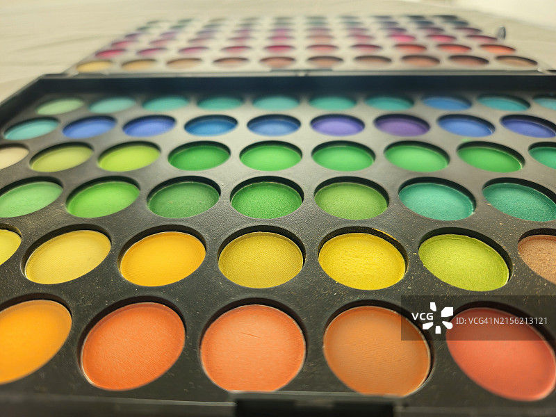 彩色水彩颜料俯视图图片素材