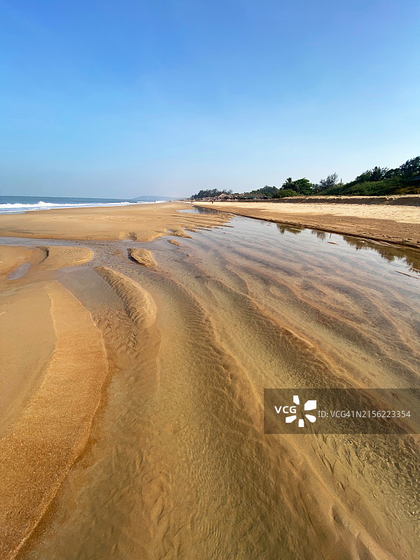 沙滩上的纹理图案图片素材