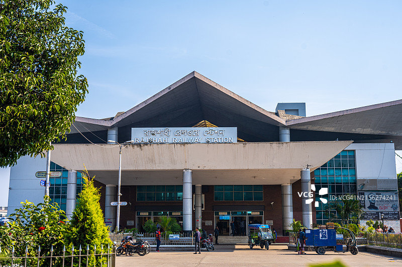 孟加拉国拉杰沙希火车站晨曦图片素材